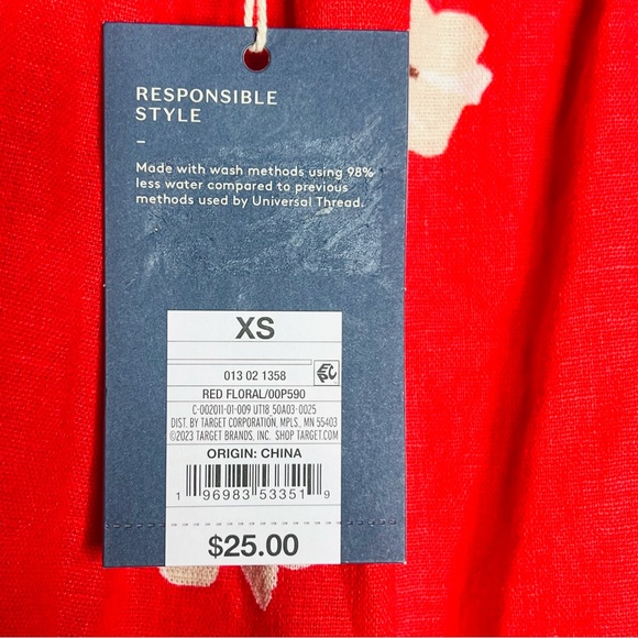 Universal Thread Floral Cropped Blouse - XSmall NWT - Picture 2 of 8